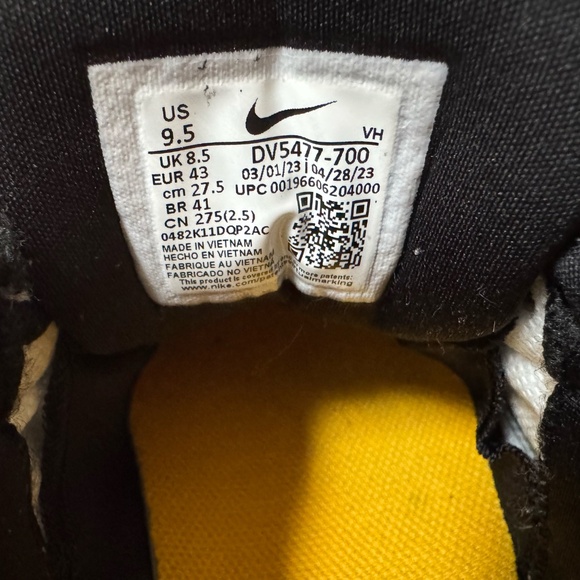 NIke SB Force 58 Men 9.5M Black/Yellow/White - Picture 9 of 9